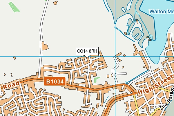 CO14 8RH map - OS VectorMap District (Ordnance Survey)