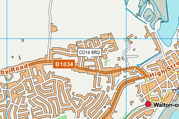 CO14 8RQ map - OS VectorMap District (Ordnance Survey)