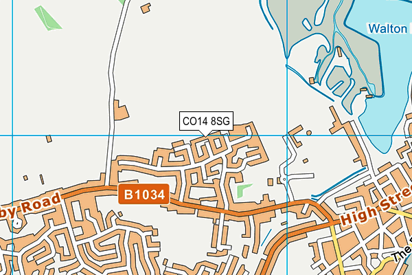 CO14 8SG map - OS VectorMap District (Ordnance Survey)
