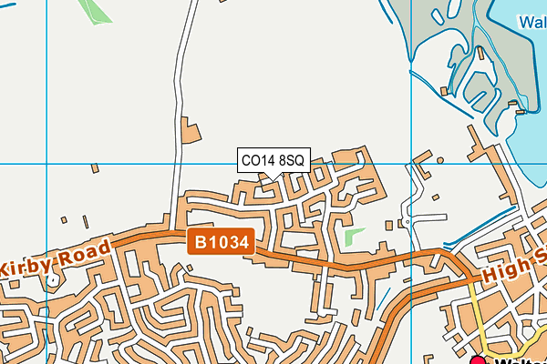 CO14 8SQ map - OS VectorMap District (Ordnance Survey)