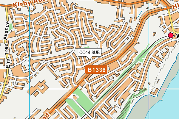 CO14 8UB map - OS VectorMap District (Ordnance Survey)