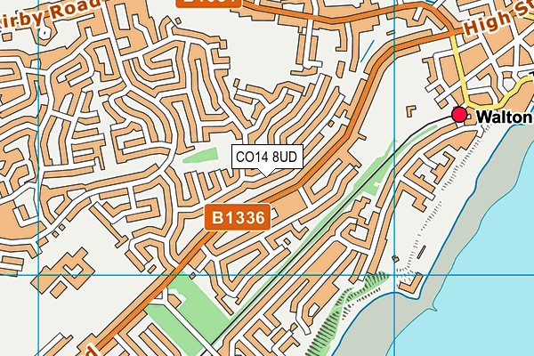 CO14 8UD map - OS VectorMap District (Ordnance Survey)