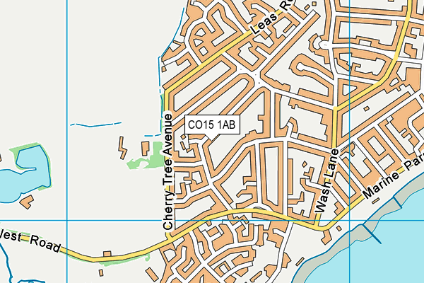 CO15 1AB map - OS VectorMap District (Ordnance Survey)