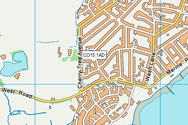CO15 1AD map - OS VectorMap District (Ordnance Survey)