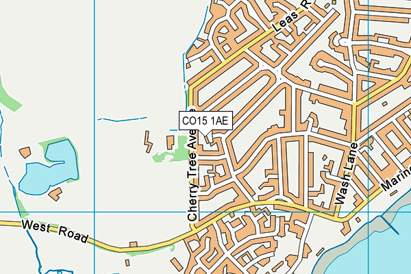 CO15 1AE map - OS VectorMap District (Ordnance Survey)