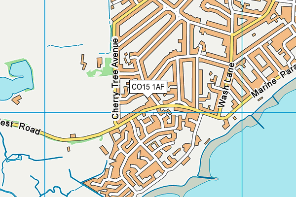 CO15 1AF map - OS VectorMap District (Ordnance Survey)