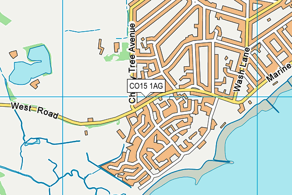 CO15 1AG map - OS VectorMap District (Ordnance Survey)