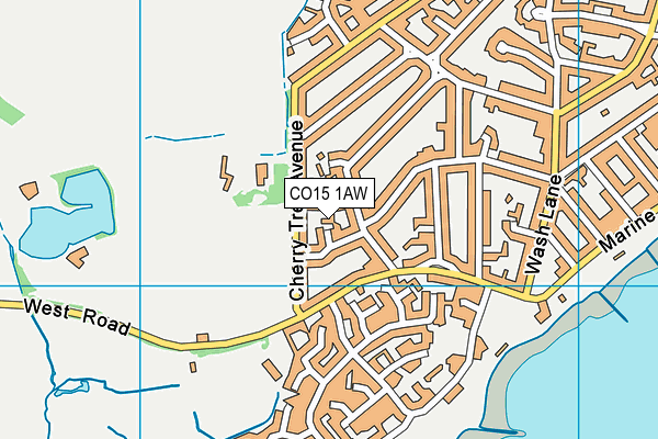 CO15 1AW map - OS VectorMap District (Ordnance Survey)