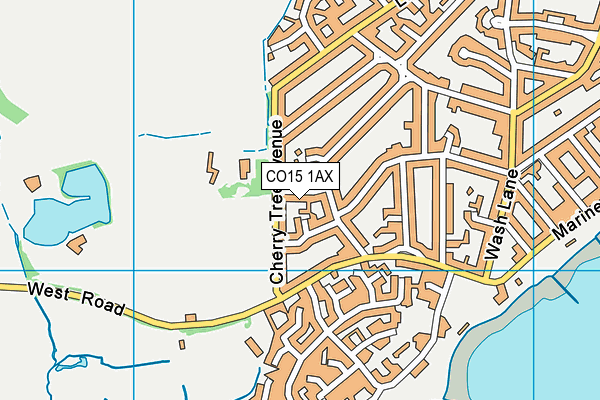 CO15 1AX map - OS VectorMap District (Ordnance Survey)