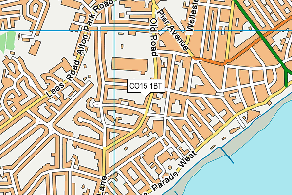 CO15 1BT map - OS VectorMap District (Ordnance Survey)