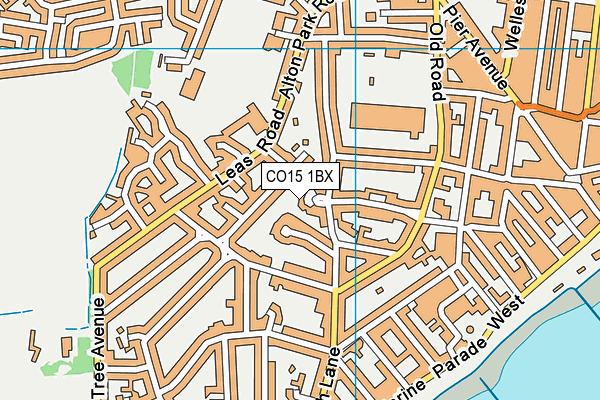 CO15 1BX map - OS VectorMap District (Ordnance Survey)