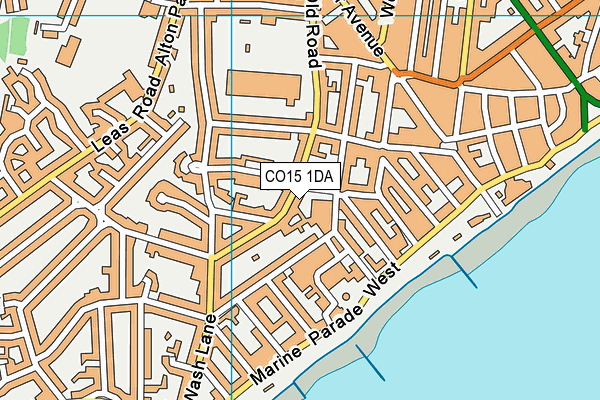 CO15 1DA map - OS VectorMap District (Ordnance Survey)