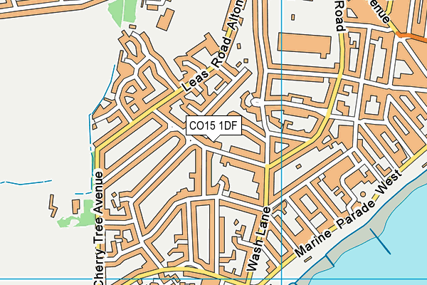 CO15 1DF map - OS VectorMap District (Ordnance Survey)