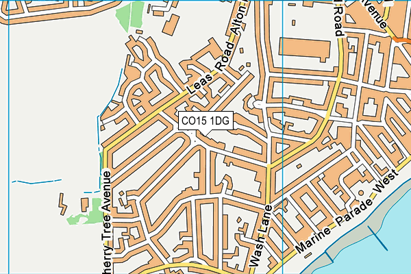 CO15 1DG map - OS VectorMap District (Ordnance Survey)