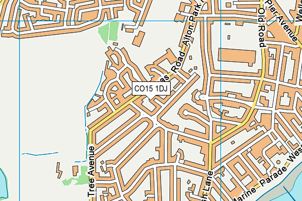 CO15 1DJ map - OS VectorMap District (Ordnance Survey)