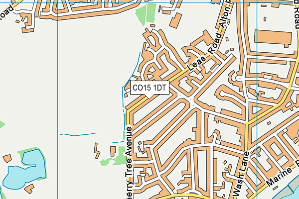 CO15 1DT map - OS VectorMap District (Ordnance Survey)