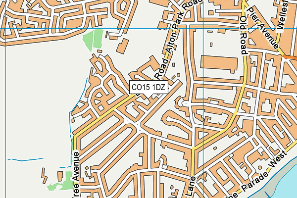 CO15 1DZ map - OS VectorMap District (Ordnance Survey)