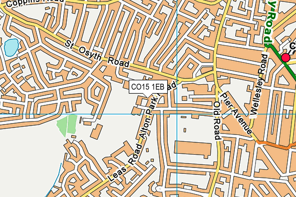 CO15 1EB map - OS VectorMap District (Ordnance Survey)