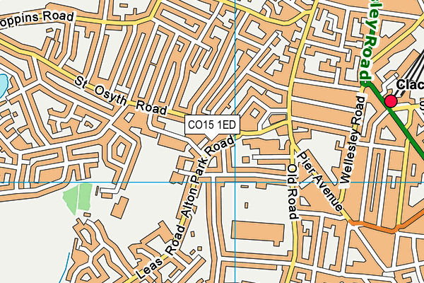 CO15 1ED map - OS VectorMap District (Ordnance Survey)