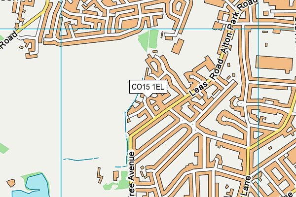 CO15 1EL map - OS VectorMap District (Ordnance Survey)