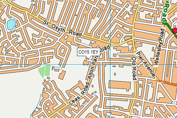 CO15 1EY map - OS VectorMap District (Ordnance Survey)