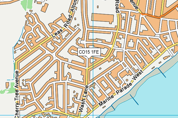 CO15 1FE map - OS VectorMap District (Ordnance Survey)