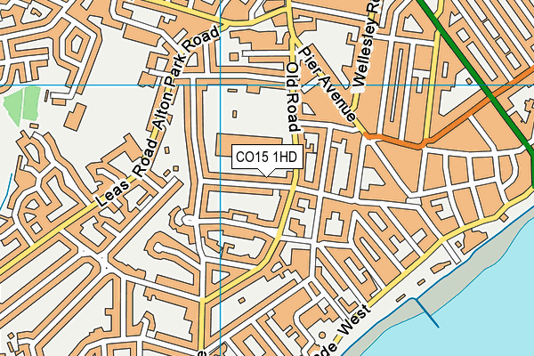 CO15 1HD map - OS VectorMap District (Ordnance Survey)
