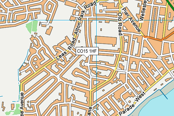 CO15 1HF map - OS VectorMap District (Ordnance Survey)