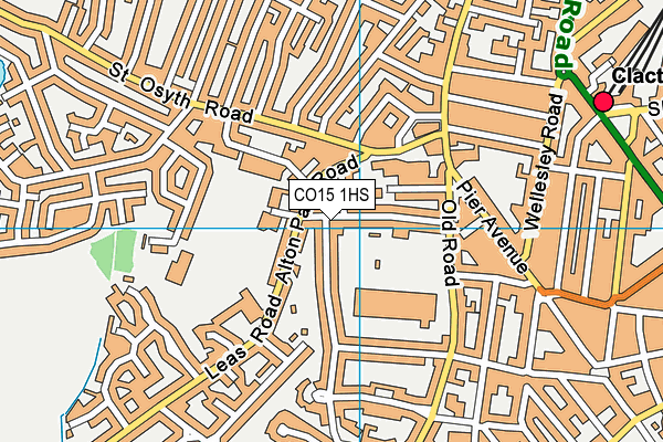 CO15 1HS map - OS VectorMap District (Ordnance Survey)