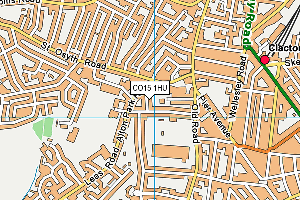 CO15 1HU map - OS VectorMap District (Ordnance Survey)
