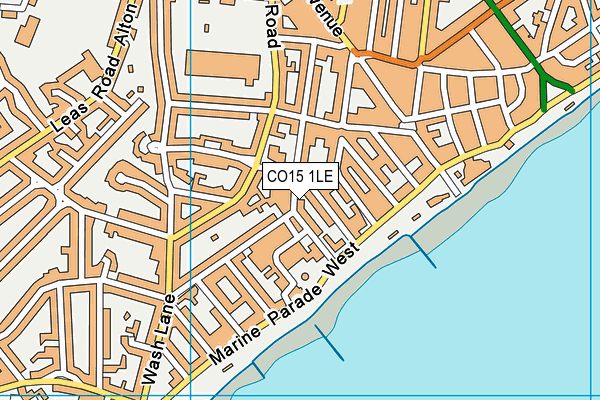 CO15 1LE map - OS VectorMap District (Ordnance Survey)