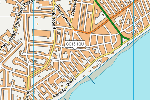 CO15 1QU map - OS VectorMap District (Ordnance Survey)