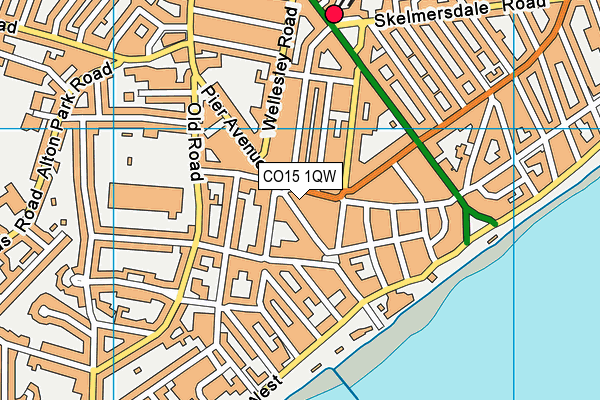 CO15 1QW map - OS VectorMap District (Ordnance Survey)