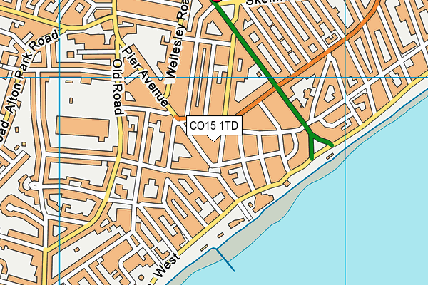 CO15 1TD map - OS VectorMap District (Ordnance Survey)