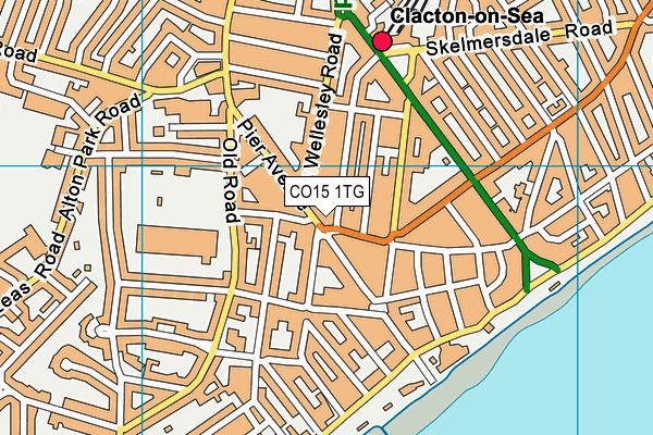 CO15 1TG map - OS VectorMap District (Ordnance Survey)