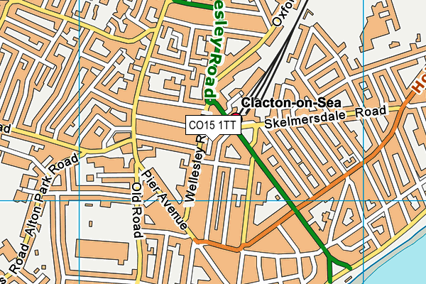 CO15 1TT map - OS VectorMap District (Ordnance Survey)