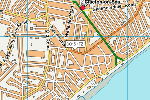 CO15 1TZ map - OS VectorMap District (Ordnance Survey)