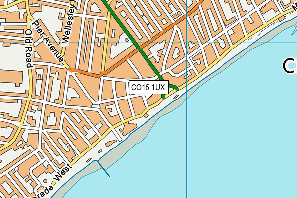 CO15 1UX map - OS VectorMap District (Ordnance Survey)