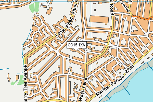 CO15 1XA map - OS VectorMap District (Ordnance Survey)