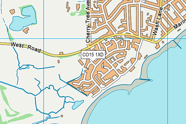 CO15 1XD map - OS VectorMap District (Ordnance Survey)