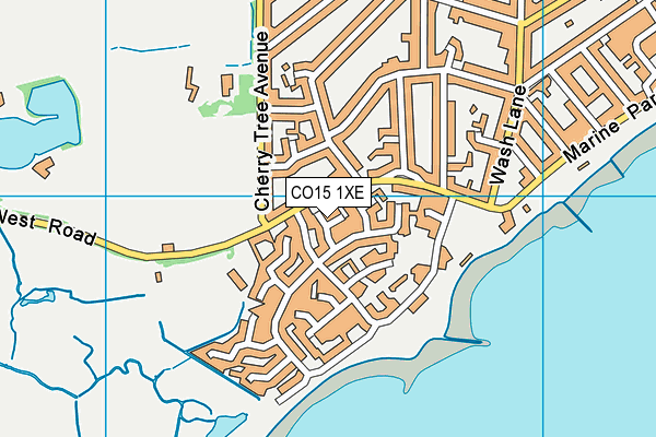 CO15 1XE map - OS VectorMap District (Ordnance Survey)