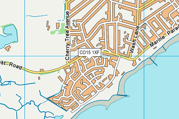 CO15 1XF map - OS VectorMap District (Ordnance Survey)