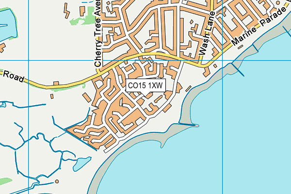 CO15 1XW map - OS VectorMap District (Ordnance Survey)