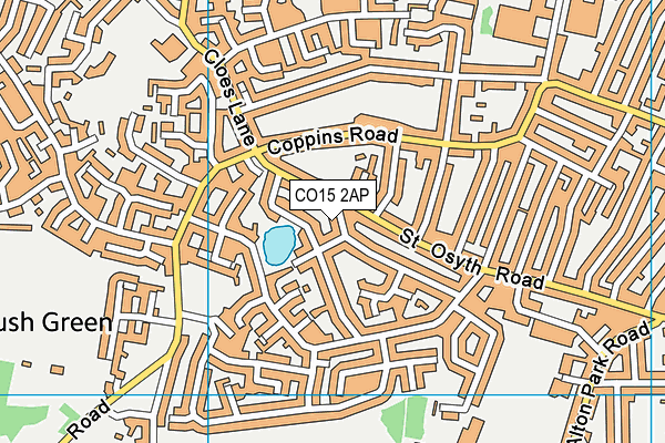 CO15 2AP map - OS VectorMap District (Ordnance Survey)