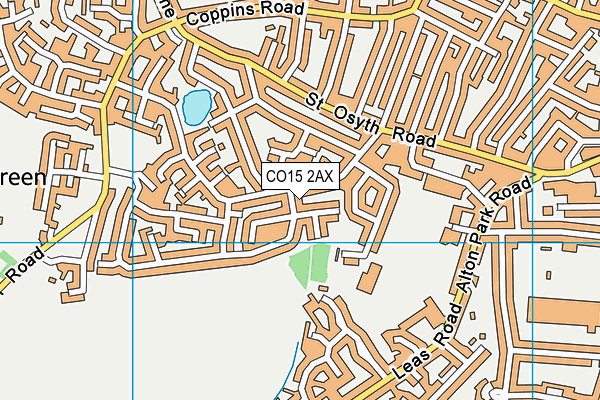 CO15 2AX map - OS VectorMap District (Ordnance Survey)