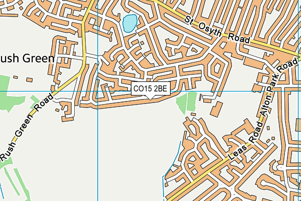 CO15 2BE map - OS VectorMap District (Ordnance Survey)