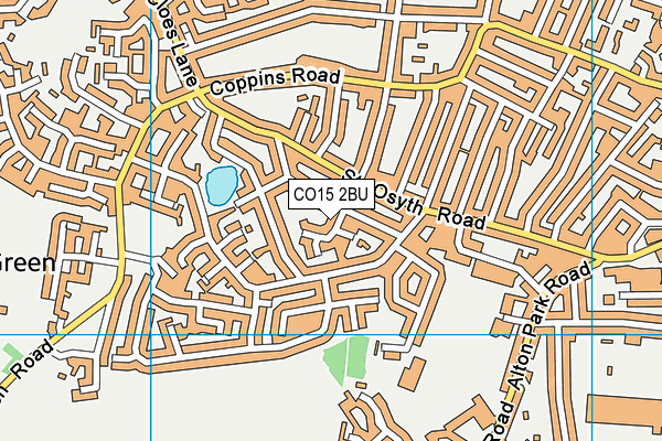 CO15 2BU map - OS VectorMap District (Ordnance Survey)