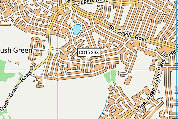 CO15 2BX map - OS VectorMap District (Ordnance Survey)