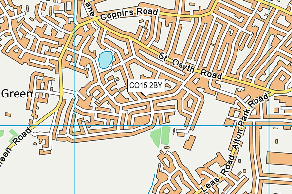 CO15 2BY map - OS VectorMap District (Ordnance Survey)