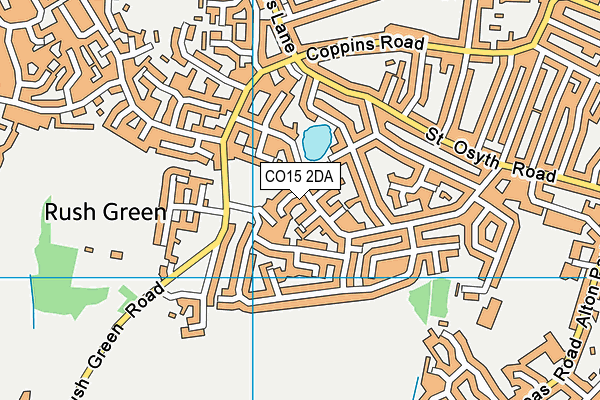 CO15 2DA map - OS VectorMap District (Ordnance Survey)
